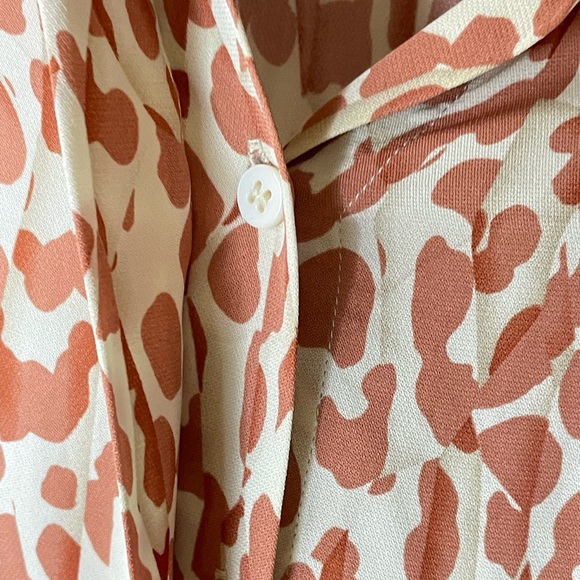 Reiss leopard print long sleeve button front blouse - Picture 5 of 12